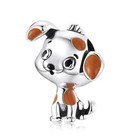 Charm Perle Hund Welpe 925 Silber Pfote - Passt auch für Pandora Armband