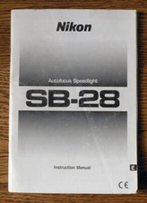 NIKON SB-28 Autofocus Speedlight instruction manual