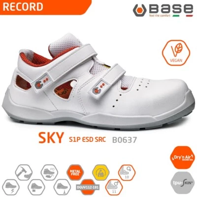 BASE RECORD SCARPE DA LAVORO ANTINFORTUNISTICA SKY S1P ESD SRC SANDALO B0637 +