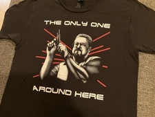 RIPT Apparel Big Lebowski Harold Gun Only 1 Around Here Iconic Size Small Shirt