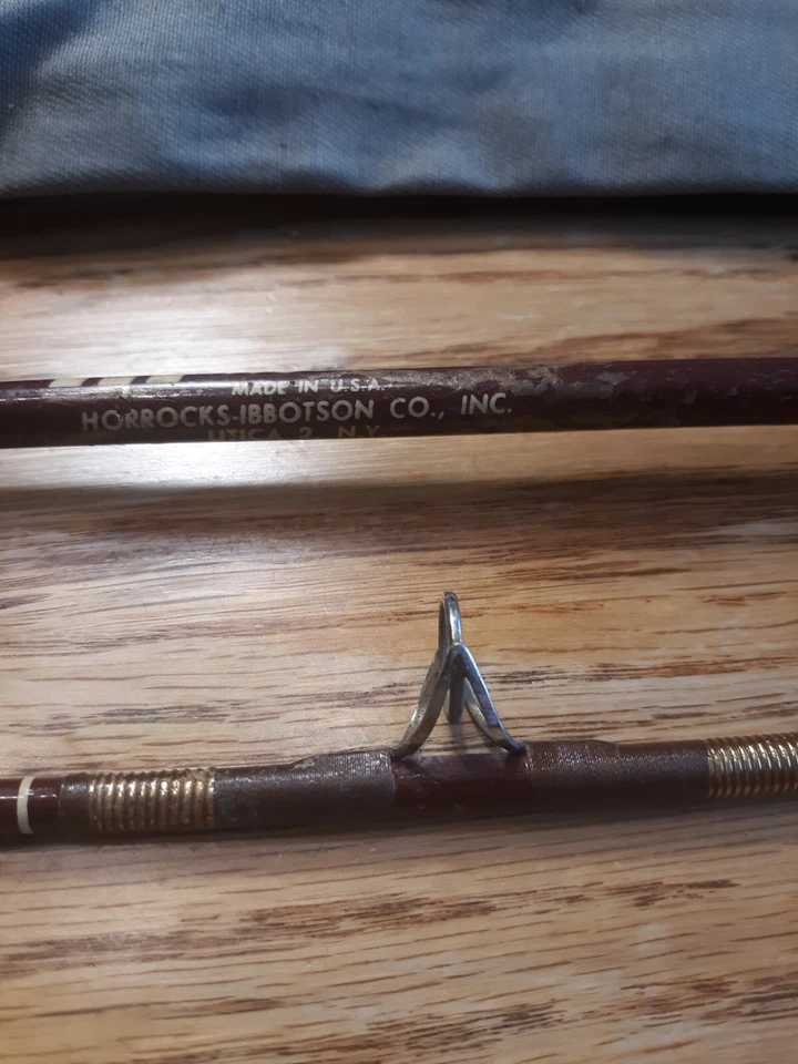 Varilla giratoria de fibra de vidrio vintage HI Horrocks-Ibbotson MOHAWK 5'9", 2 piezas Foto 4 de 4