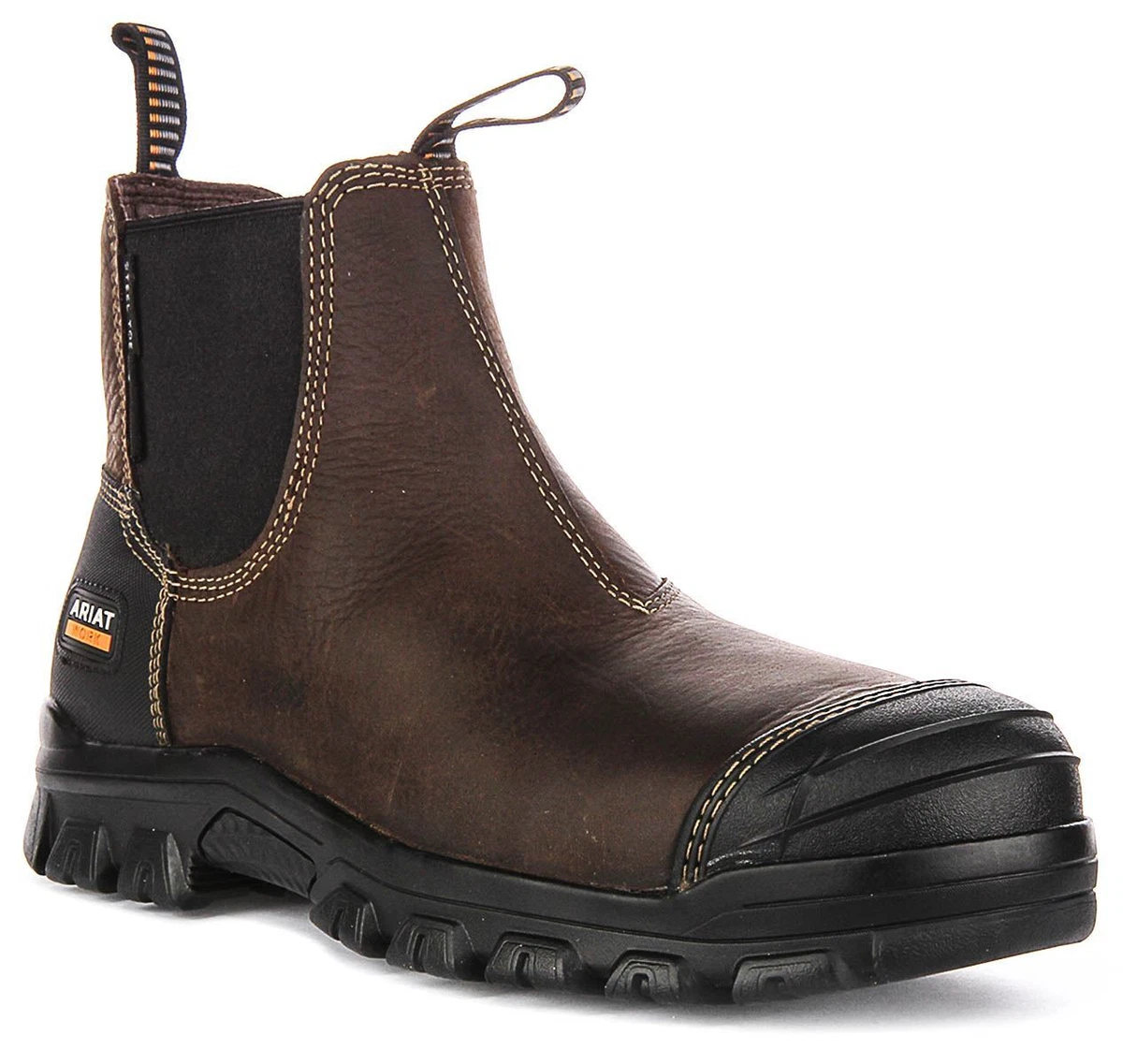 ARIAT Groundbreaker Stivali Uomo Con Punta In Acciaio H2O - Marrone Scuro, 41 EU - Impermeabili, Per Lavori Agricoli E Costruzione