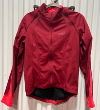 GORE BIKE WEAR Womens XL Windstopper Jacket Soft Shell – Red Cycling Convertible