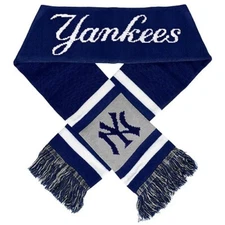 New York Yankees Logo Winter Scarf Made By Forever Collectibles Adult Unisex