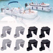 4pcs Boat Sturdy Bumper Clips Rail Mount Bumper Hangers Boat Buoy Clips
