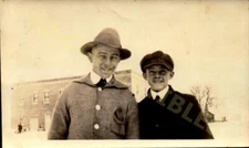 Vintage snapshot candid Photograph  Smiles from the Past: Old Friends