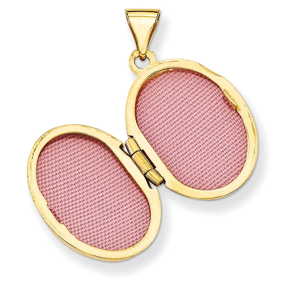 14k Yellow Gold & Rhodium Footprints Locket XL300 - Image 2 of 4