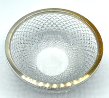Kristall Glas Schüssel 925 Silberrand WTB Halbmond Krone Widmung Bco Ø15,5 H6,3