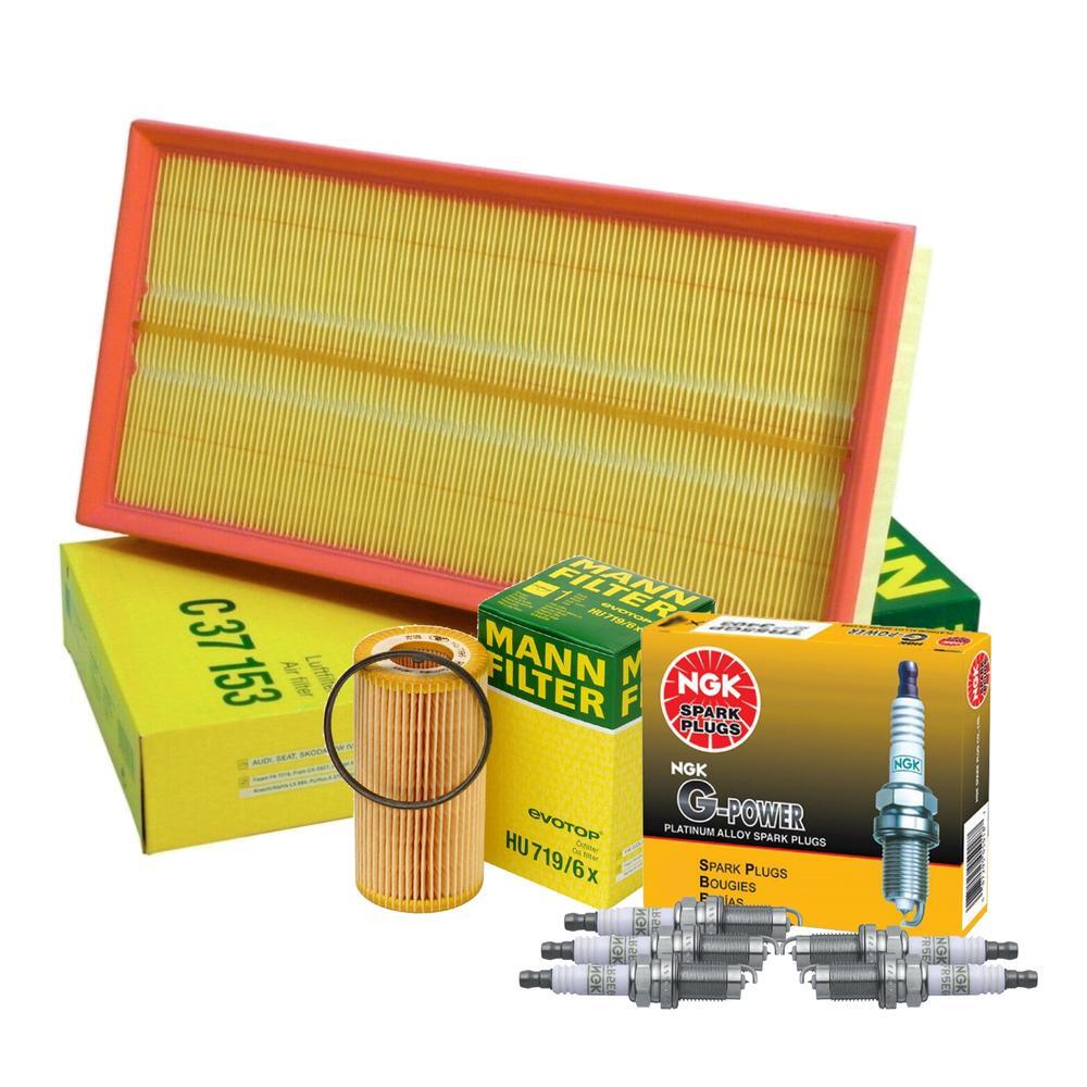 Mann Filters and NGK Spark Plugs Ignition Tune-Up Kit For VW Beetle 2.5 L5