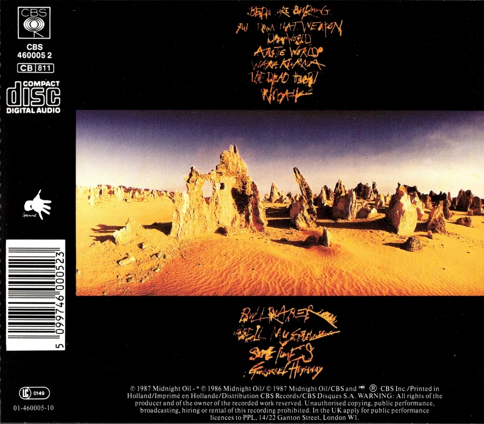 Midnight Oil – Diesel And Dust - CD, CBS - CDCBS460005 2 - Bild 2 von 2