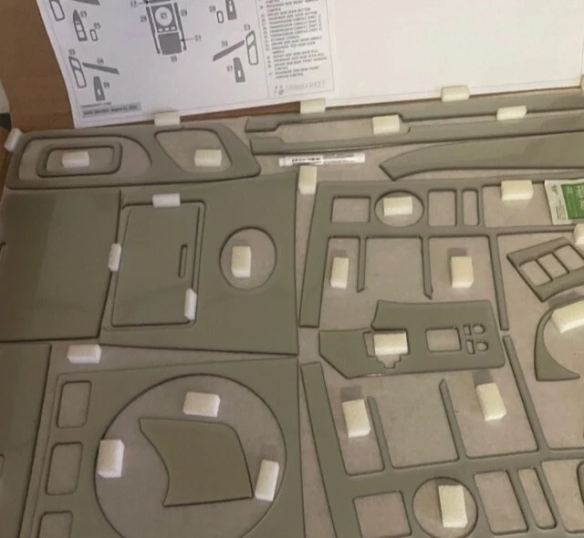 Infiniti FX35 FX45 FIT 2006 2007 2008 KIT DE MOLDURAS DE TABLERO DE ALUMINIO CEPILLADO JUEGO ABS 37P Foto 4 de 4