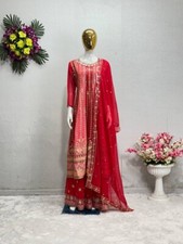Pakistani Designer Heavy Faux Georgette Palazzo Suit With Dupatta For Women Wear