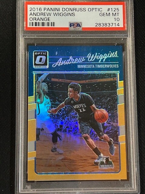 Andrew Wiggins 2016 Donruss Optic Orange #125 - 46/199 NBA Timberwolves - PSA 10 view 1