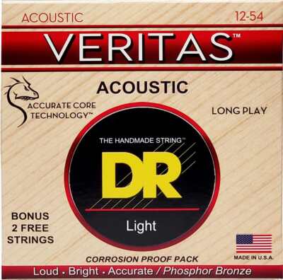 DR Strings Veritas Acoustic VTA-12 Light 12-54 Saiten Phosphorbronze Gitarre