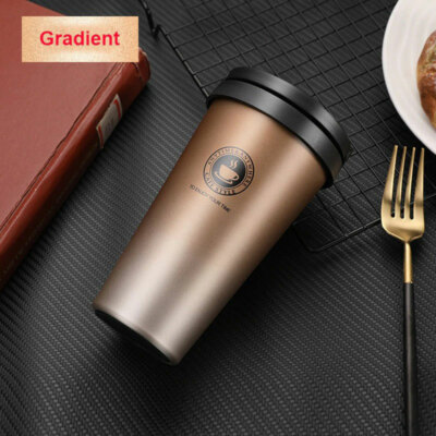 Coffee Mug Creative Travel Mug Double Wall Vacuum wide mouth Tea cup with Lid