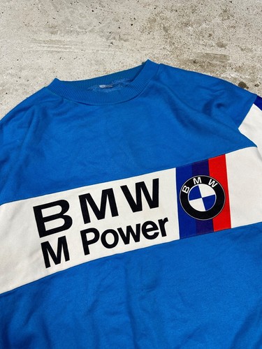 Vintage 90s BMW M Power Blue Racing Crewneck Multi Logo - Bild 4 von 12