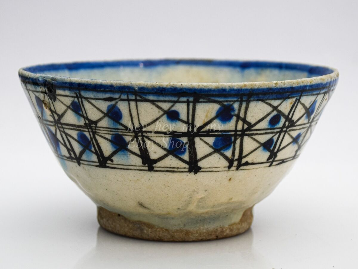 Less tin Target Antique Islamic Persian 18th Bowl Frit Ceramic Pottery Stonepaste Safavid  Kashan | eBay