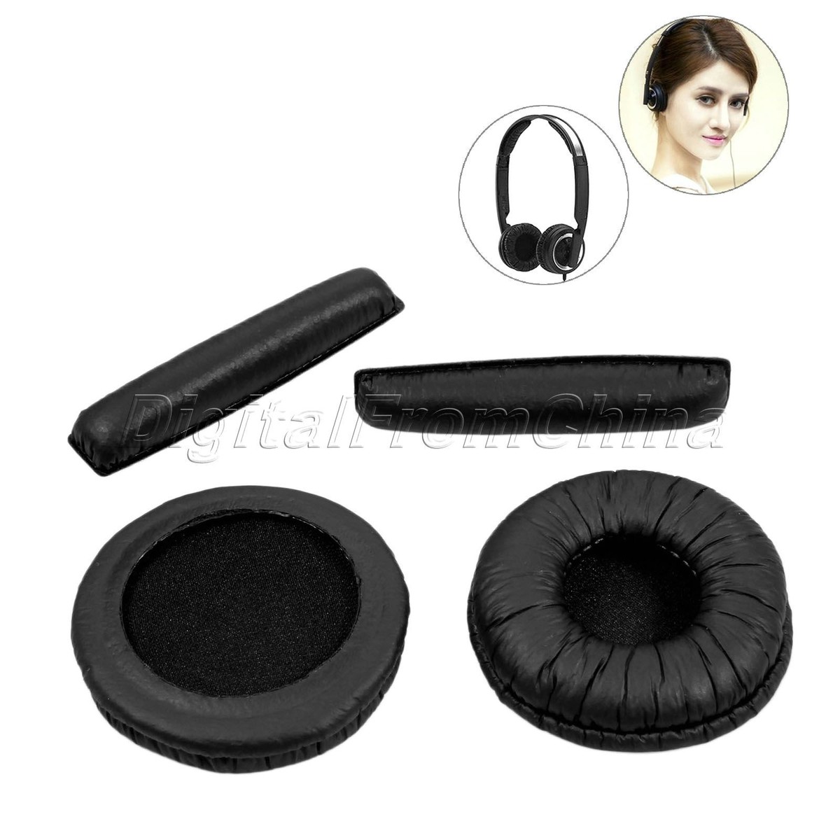 Ear Pads Headband Cushions for Sennheiser PX100 PX200 PXC150 - Main Image