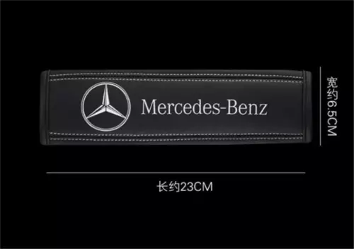 2pcs Car Seat Belt Cover Shoulder Cushion Pad Real Leather For Mercedes-Benz - Bild 7 von 12