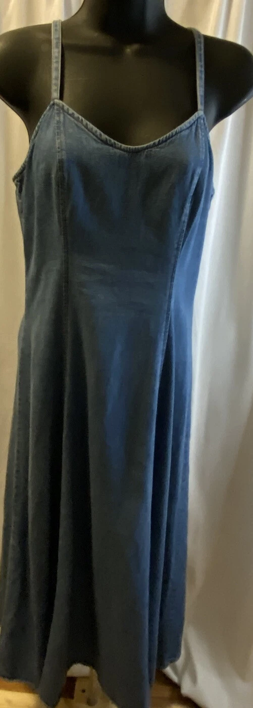 VETEMENTS Abito donna VB Exclusive taglia 7 8 con spalline in jeans made in USA