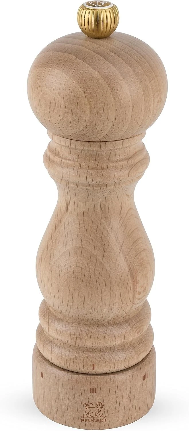 Manual Salt Mill Adjustable Grinder Beechwood Natural