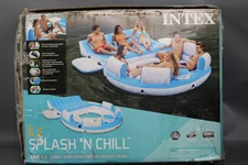 InteX Splash N Chill Island Inflatable Relaxation Lake Island Float 145x125x20