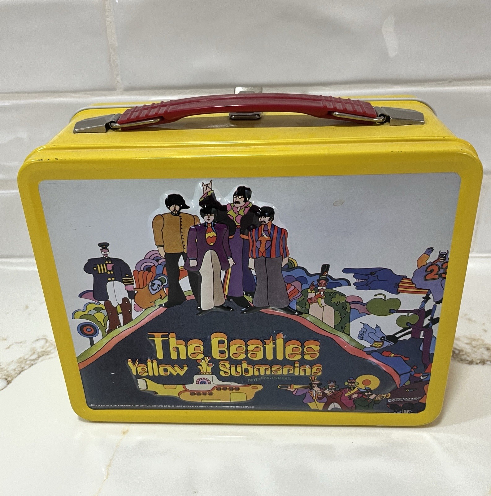 Vintage 1999 The Beatles Yellow Submarine Metal Lunchbox