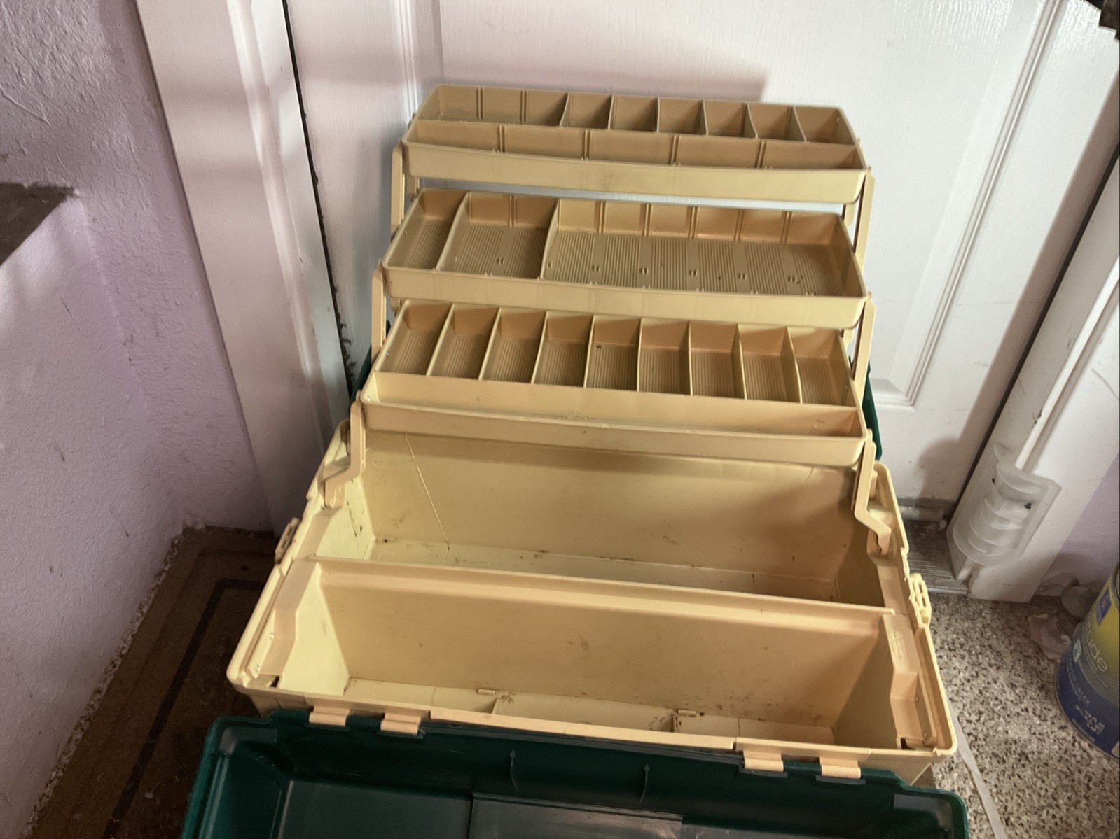 Vintage PLANO 8733 3 Tray-Side Locking-Tackle Box 17”x10”x9” - NICE!