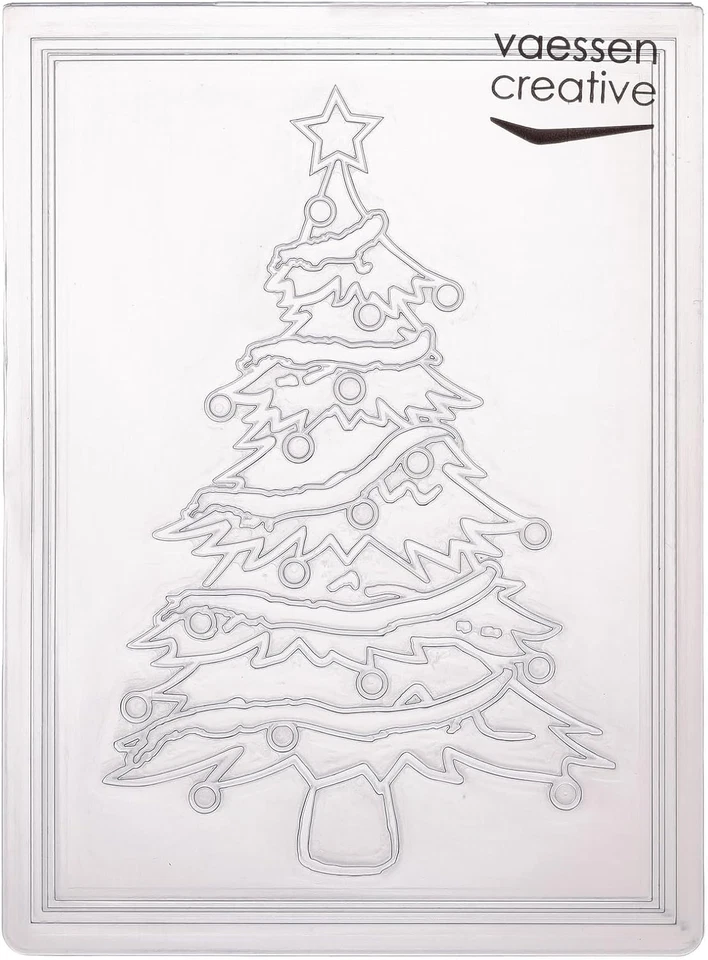 Prägeschablone Weihnachtsbaum Embossing Folder Karten Basteln Scrapbooking - Bild 2 von 4
