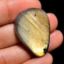 Natural Labradorite Pear Shape Cabochon Loose Gemstone 40 Ct. 34X23X6 mm A-8629