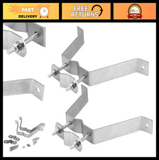 Heavy-Duty 4" Wall Mount for TV Antenna Mast - Includes 2 Brackets  Lag Bolts