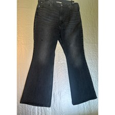 Levi  s 70s High Flare Jeans Women  s 34x32 US 16 Black Stone Wash High Rise