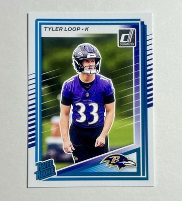 2025 Panini Donruss Tyler Loop Rated Rookie #382 Baltimore Ravens
