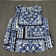 Cato Sleeveless Top Womens Large Blue White B...