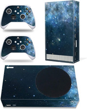 Blue Galaxy Vinyl Skin Decal for Xbox Series S Console  Controllers