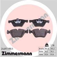 Bremsbelagsatz Scheibenbremse Zimmermann 24697.190.1 FüR BMW F10 F11 F13 5Er 6Er