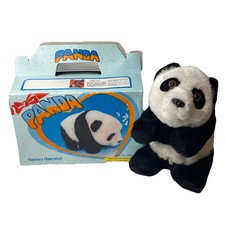 Vintage 1990s Battery Operated Toy Panda With Rare Blue Gift Box Variant Read 