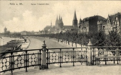 Ak Cöln Köln am Rhein, Köln a. Rh., Kaiser Friedrich-Ufer, Fluss,... - 4962985