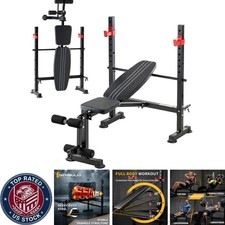 Foldable Weight Bench with Leg Extension & Cu...
