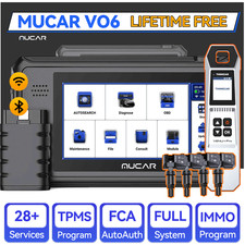 MUCAR VO6 OBD2 Scanner TPMS Relearn Scan Tool All System Diagnosis FCA AutoAuth