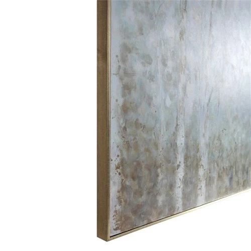 Uttermost Cotton Contemporary Wood Hand Painted Canvas in White/Green-blue - Picture 5 of 7