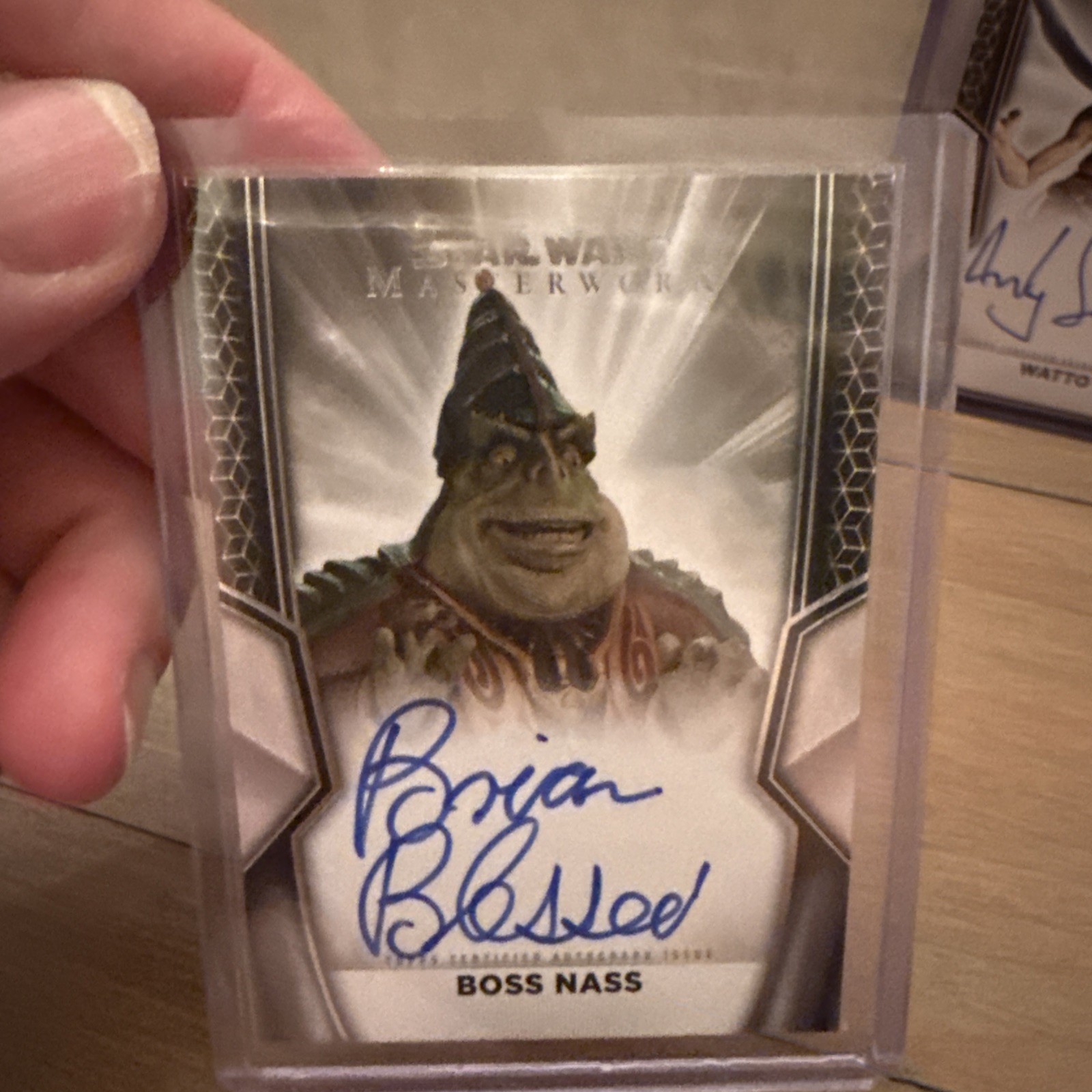 Lot Of 5 STAR WARS Masterwork Auto Cards. Rune Haako, Watto, Poggle, Boss, Rebo! view 9