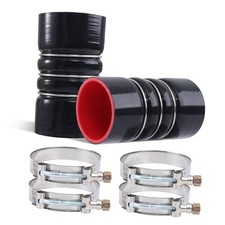 2PCS Silicone CAC Charge Air Cooler Hump Hose Boot Set with 3" x 6" Black
