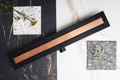 Linear Drain Gebürstetes Roségold - Super Low - LINE PRO - Gebürstetes Roségold