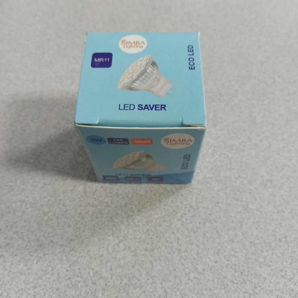 Simba Lighting MR-11  12v 3W 240 Lumen 3000k Brand NEW in Box 3 Packs! - Image 3 of 4