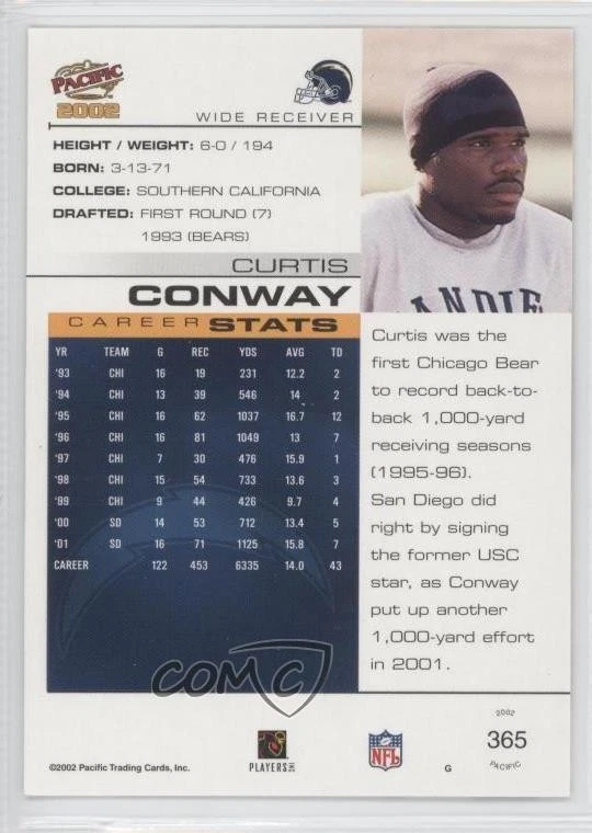 2002 Pacific Curtis Conway #365 - Image 2 of 2