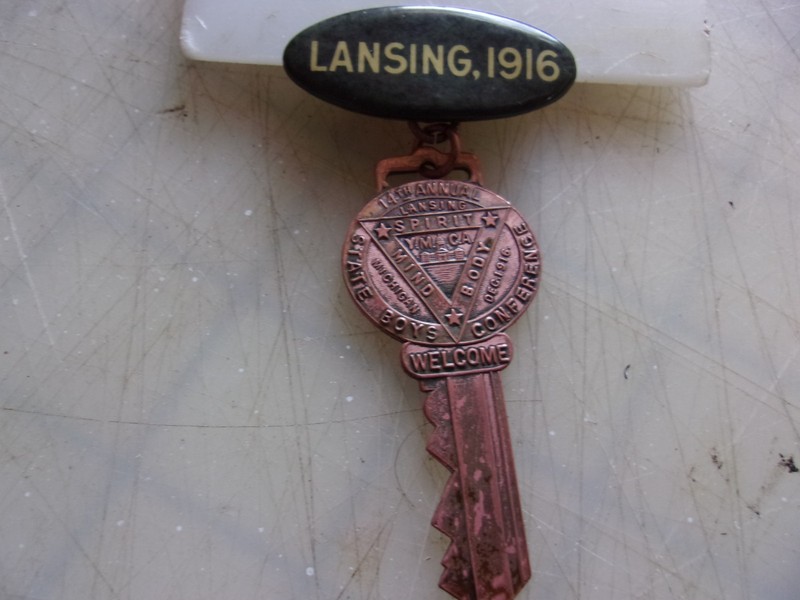 Antique 1915 YMAC state boys conference  14th annual Lansing Michigan souvenir.