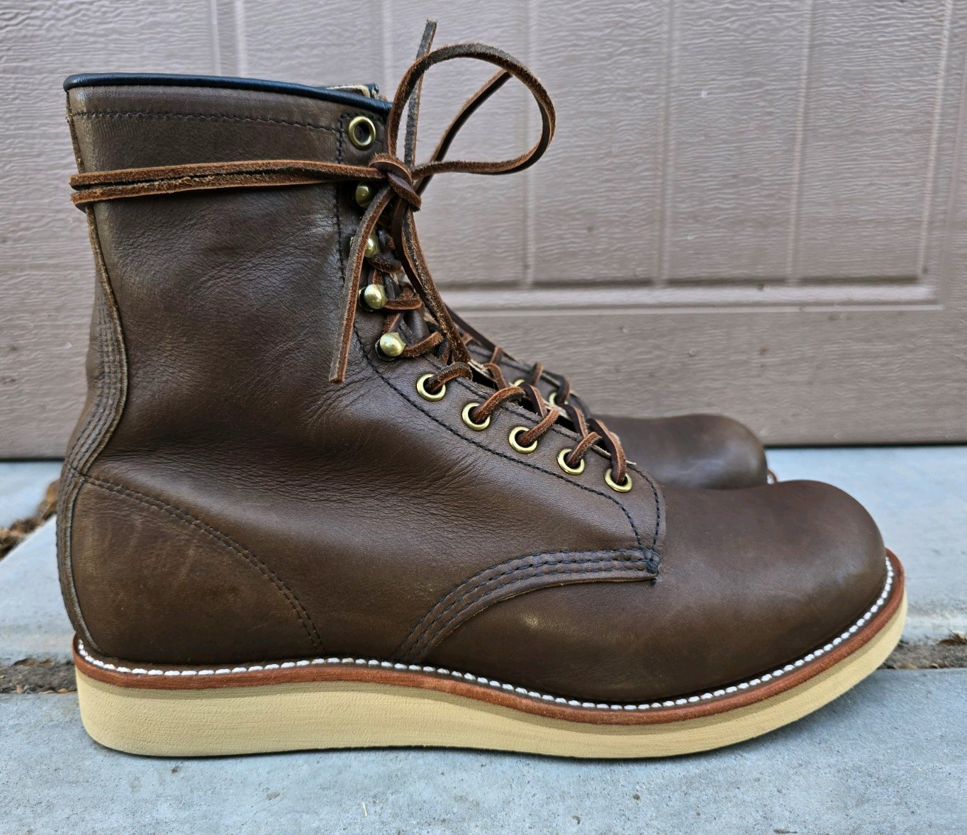 Red Wing 2941 7” Farmer by Benjamin Dark Chocolate Rare nds Mens Boots Size 9 D image 3