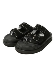 WH Men's Black Pyramid Sole Sandals Size 9 US, Used, Spring/Summer