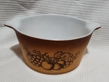 Pyrex Brown 1 Qt Bowl Orchard 473